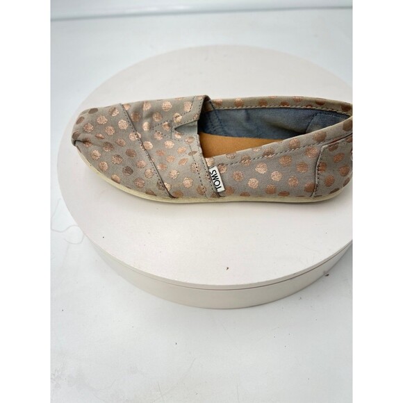 TOMS one for one slip on grey gold dot womens shoe size 6 - Picture 3 of 4